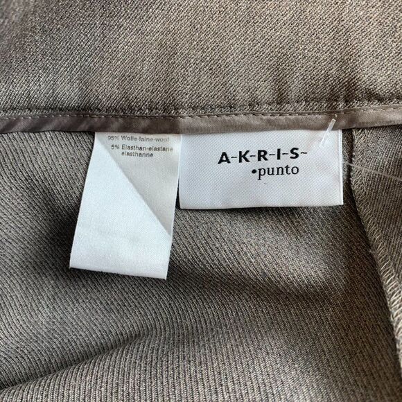 Akris Punto brown wool pants Sz 12 - Picture 6 of 12